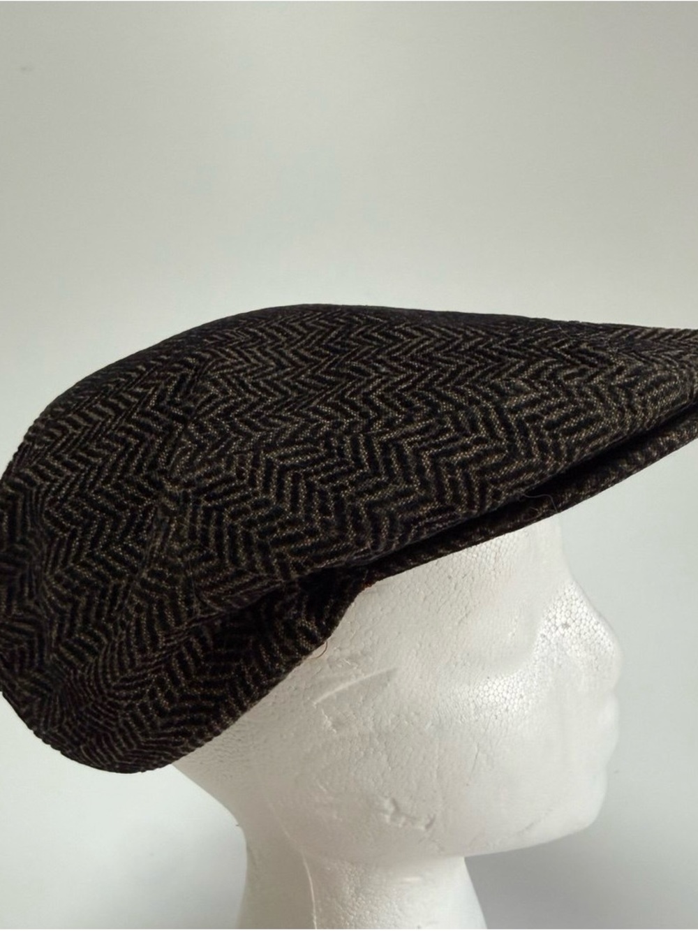 Italian Herringbone Newsboy Cap Doria Gruppo Borsalino Men’s Hat Sz: 59/ 7 3/8US
